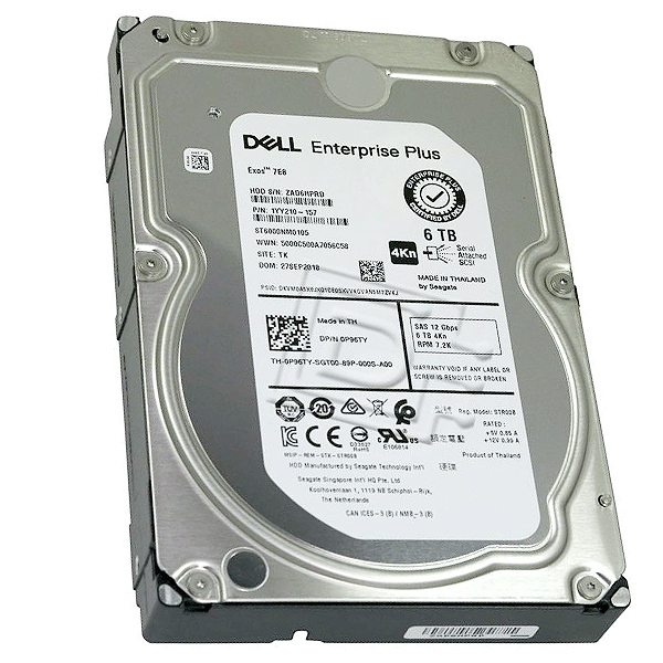 DELL 6TB 3.5 SAS 7.2K RPM  HARD DRIVE