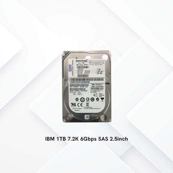 IBM 1TB 7.2K 6Gbps 2.5inch SAS HDD